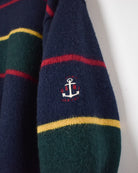 Navy Gant Knitted Sweatshirt - Small