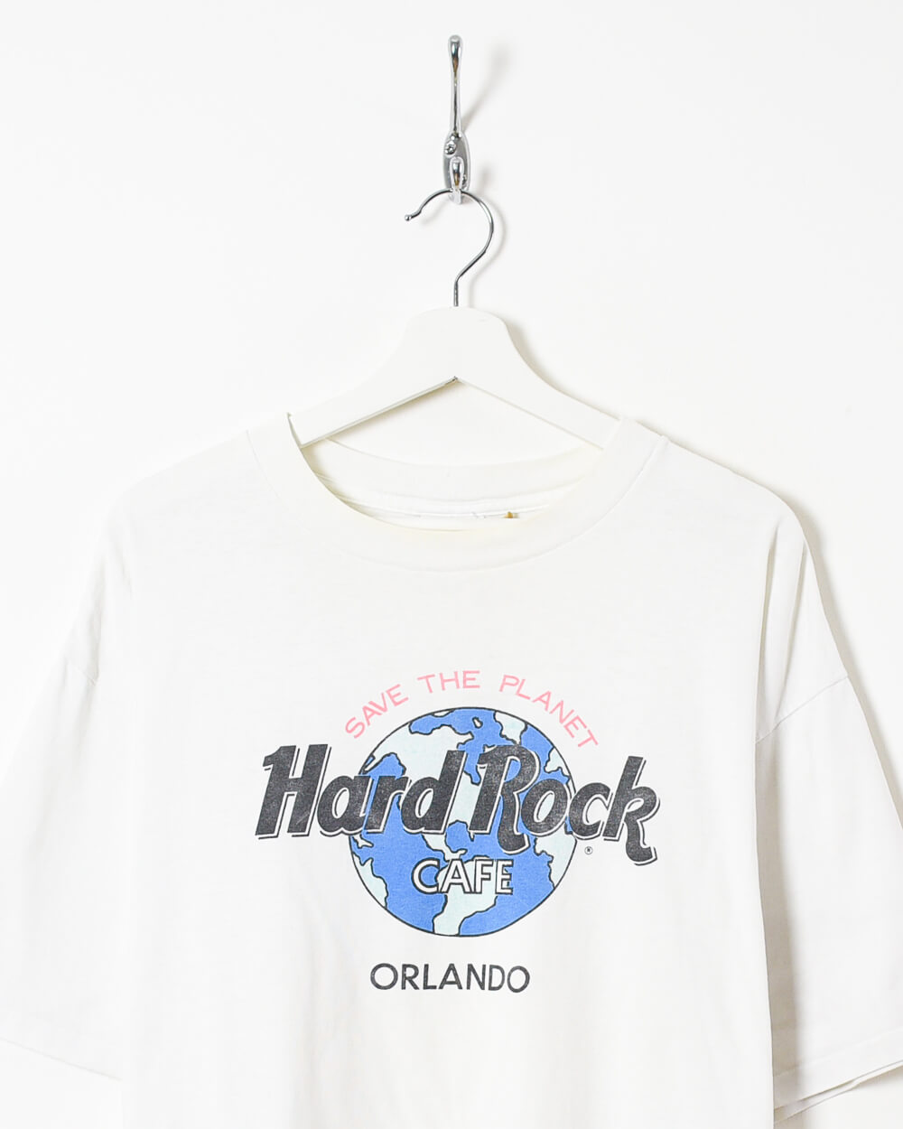 White Hard Rock Café Save The Planet Orlando T-Shirt - X-Large