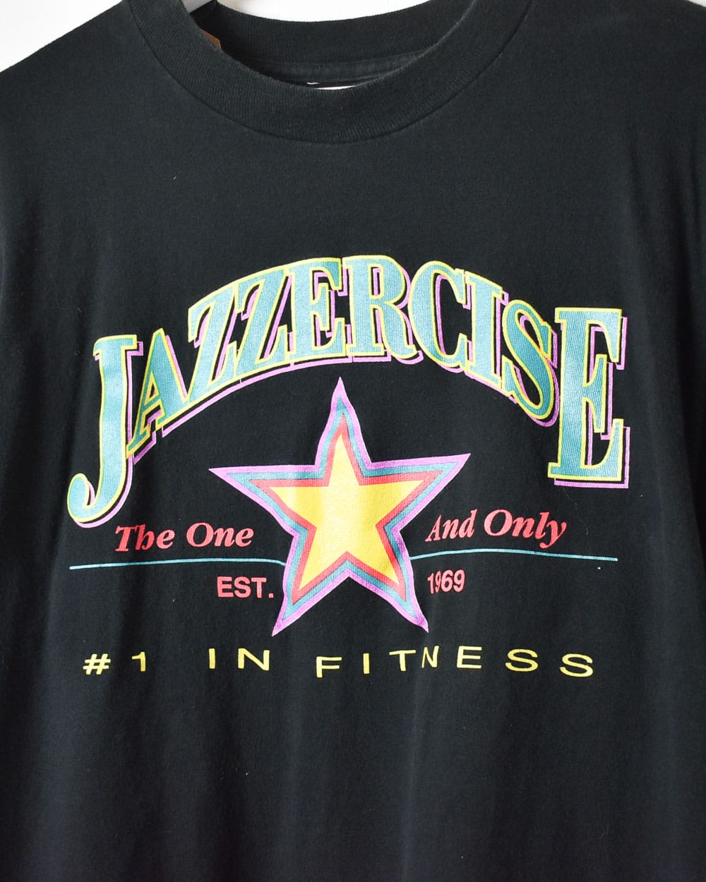 Vintage 90s Black Jazzercise Single Stitch T-Shirt - Large Cotton – Domno  Vintage