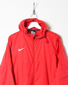 Red Nike Hooded Windbreaker Jacket - Small