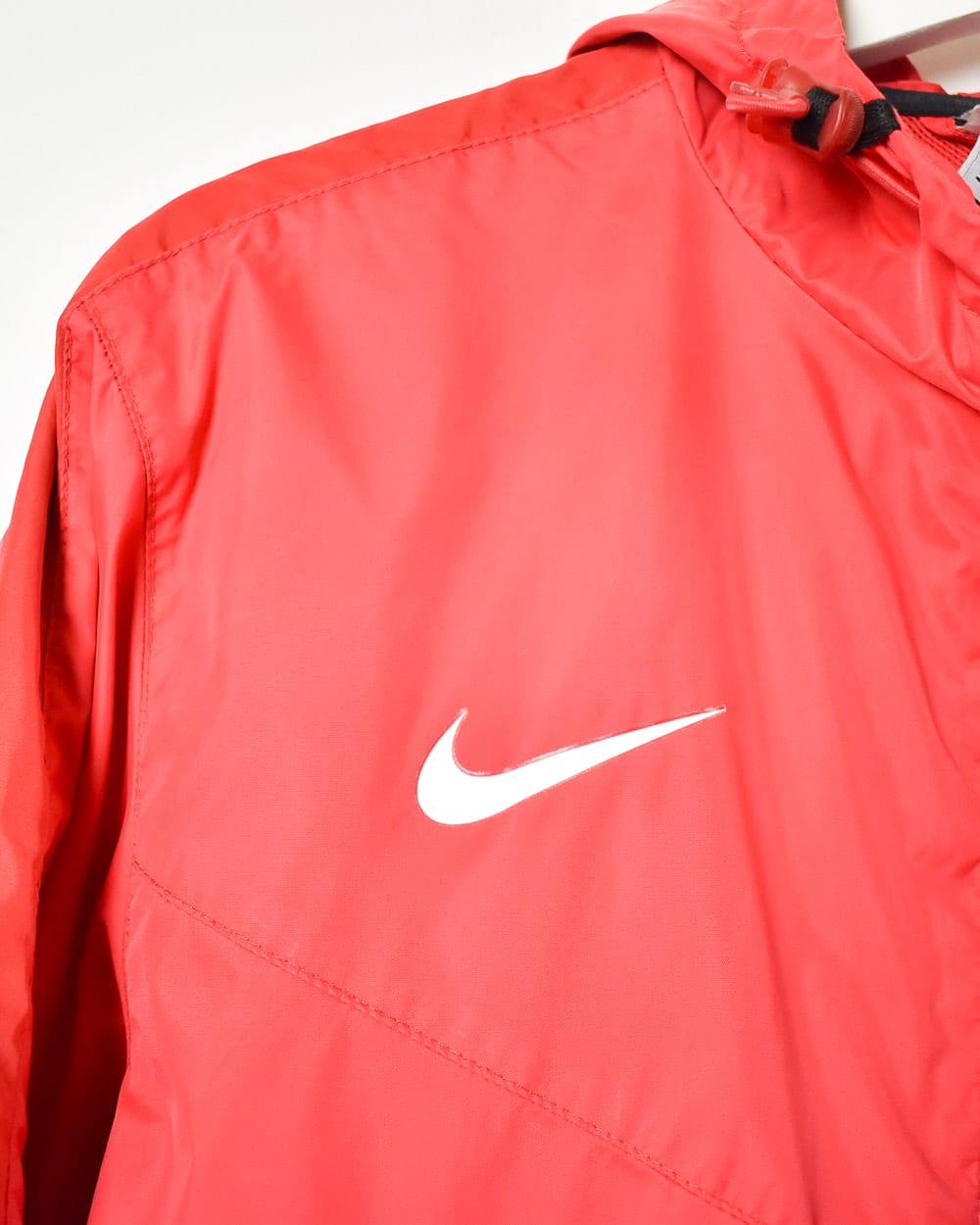 Red Nike Hooded Windbreaker Jacket - Small