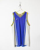 Blue Nike Sleeveless Sweatshirt - XX-Large
