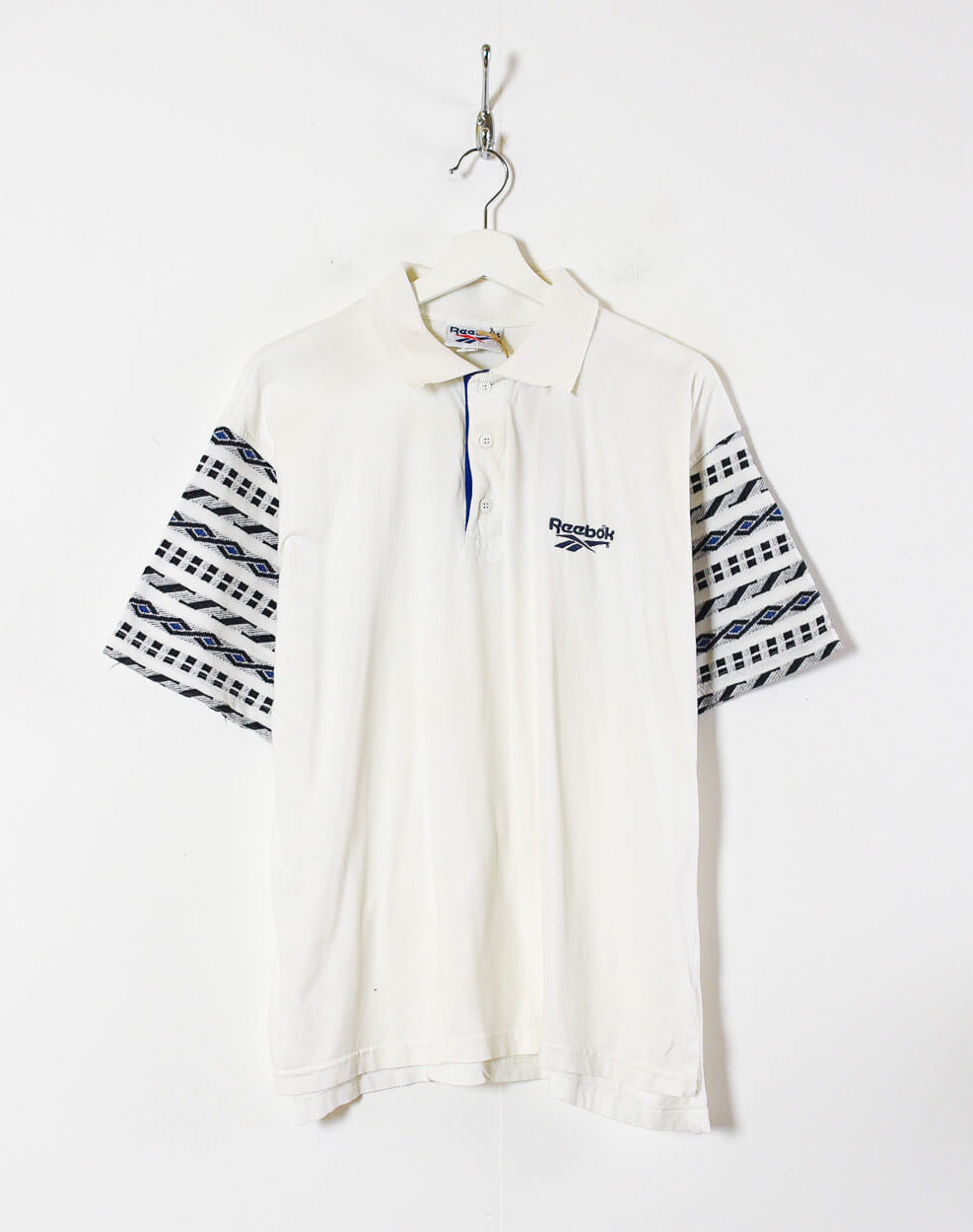 White Reebok Polo Shirt - Large