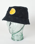 Black Vintage Basketball Bucket Hat   