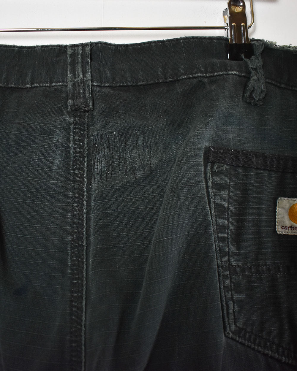 Black Carhartt Double Knee Carpenter Cargo Jeans - W40 L30
