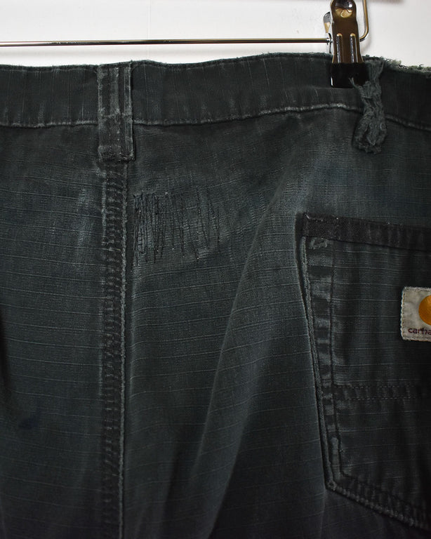 Black Carhartt Double Knee Carpenter Cargo Jeans - W40 L30