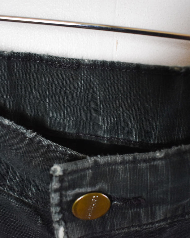 Black Carhartt Double Knee Carpenter Cargo Jeans - W40 L30