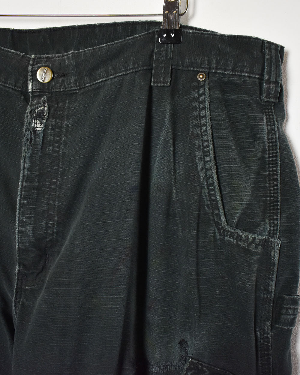 Black Carhartt Double Knee Carpenter Cargo Jeans - W40 L30
