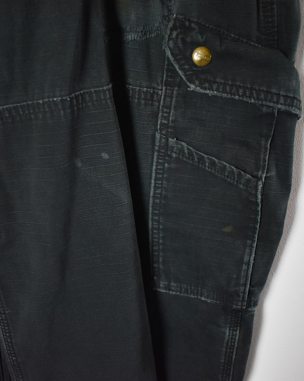 Black Carhartt Double Knee Carpenter Cargo Jeans - W40 L30