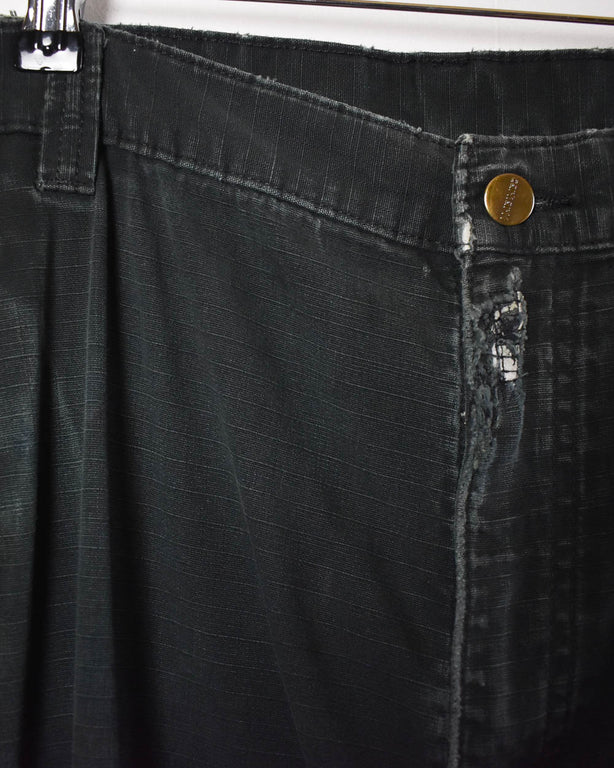 Black Carhartt Double Knee Carpenter Cargo Jeans - W40 L30