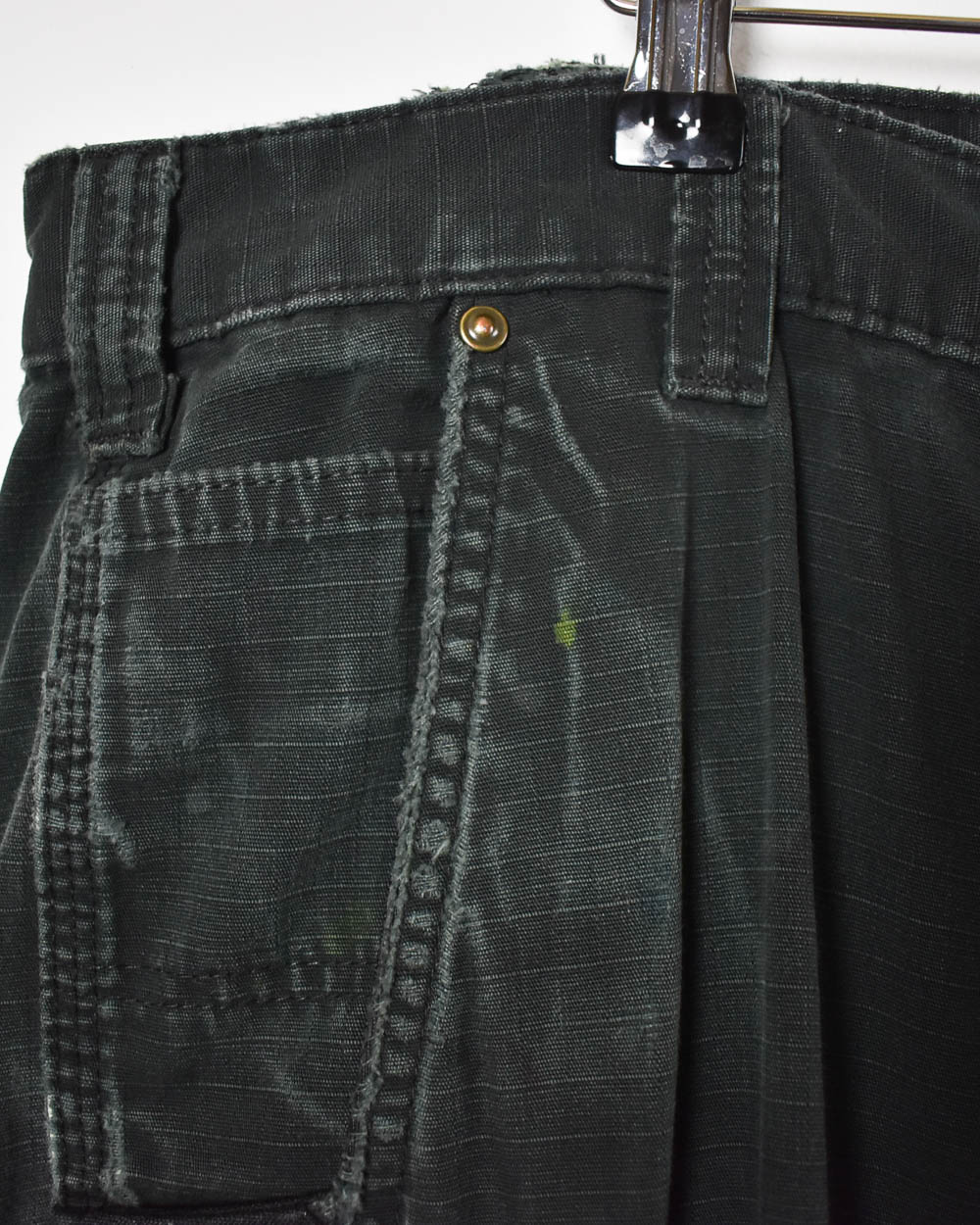 Black Carhartt Double Knee Carpenter Cargo Jeans - W40 L30