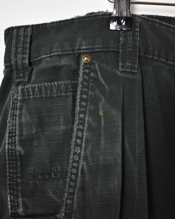 Black Carhartt Double Knee Carpenter Cargo Jeans - W40 L30