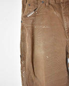 Brown Dickies Paint Splattered Carpenter Jeans - W33 L30