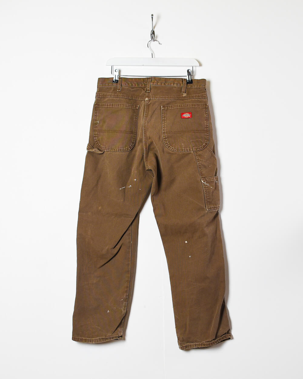 Brown Dickies Paint Splattered Carpenter Jeans - W33 L30