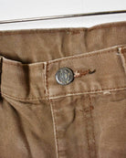 Brown Dickies Paint Splattered Carpenter Jeans - W33 L30