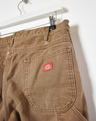 Brown Dickies Paint Splattered Carpenter Jeans - W33 L30