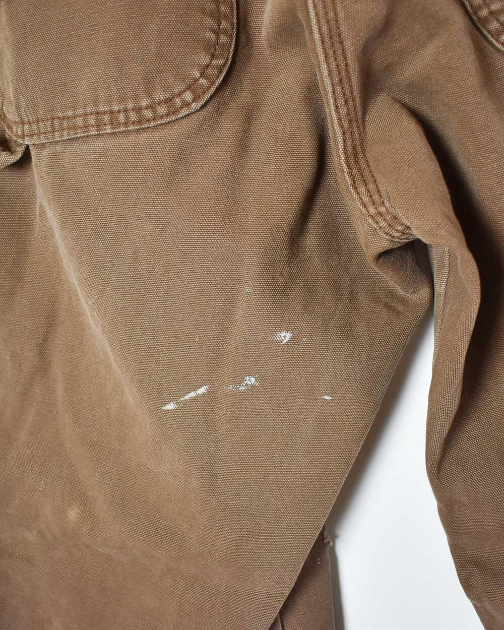 Brown Dickies Paint Splattered Carpenter Jeans - W33 L30