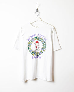 LA Dodgers MLB Floral Graphic White Oversized T-Shirt