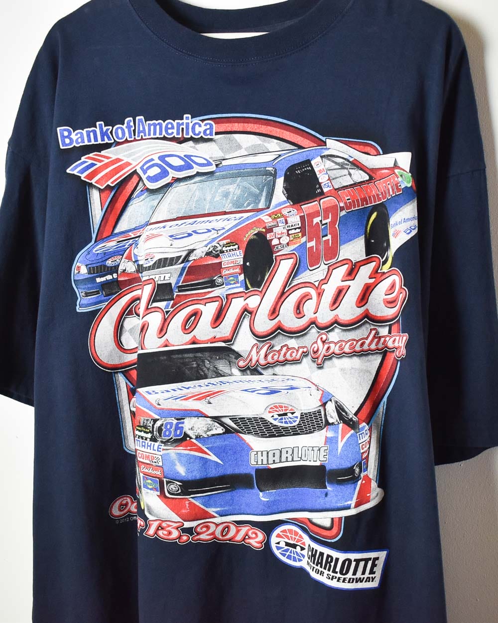 Navy Nascar Charlotte Motor Speedway T-Shirt - XX-Large