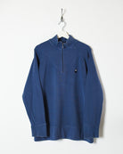 Blue Nike 1/4 Zip Sweatshirt - Large