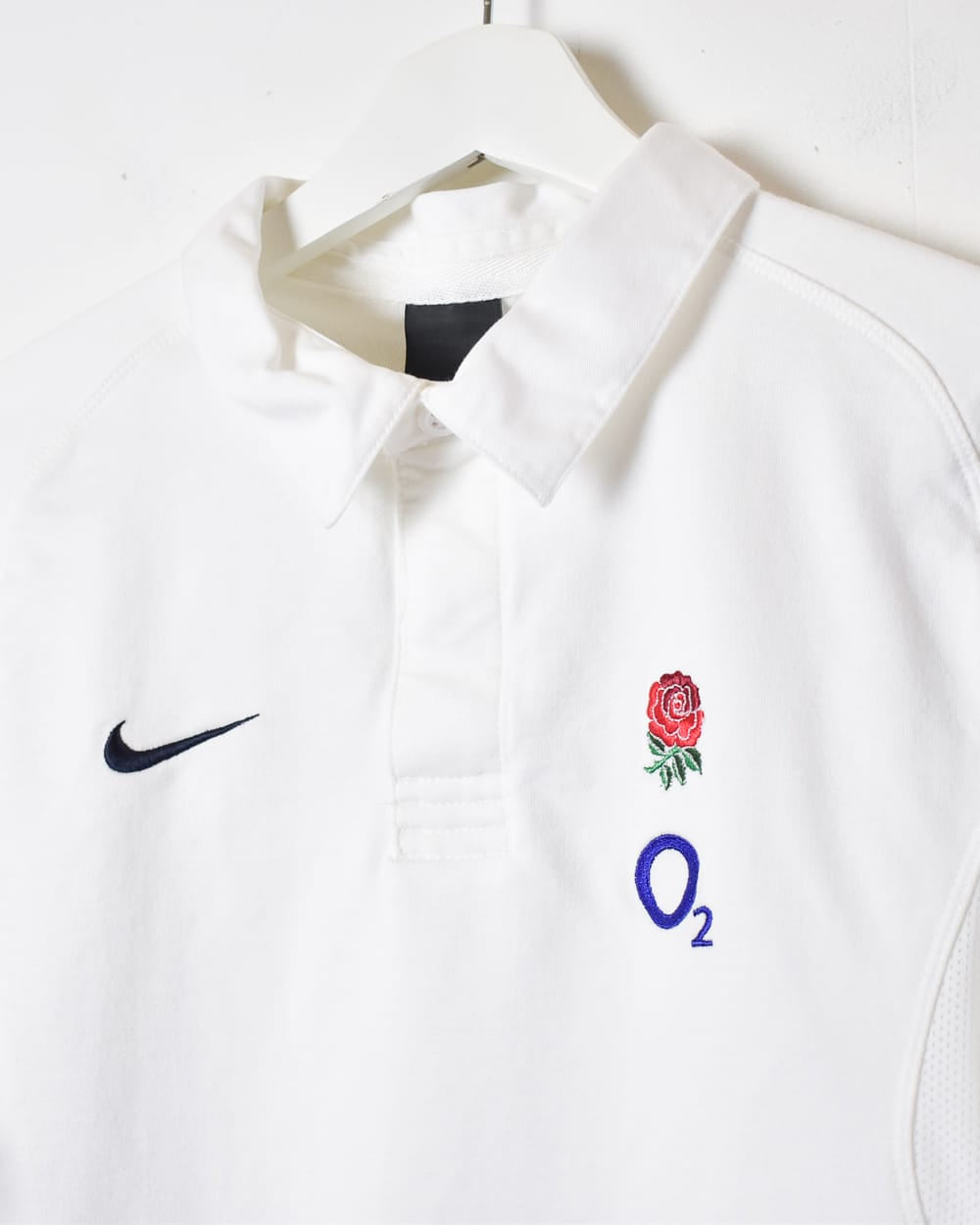 White Nike England Rugby Polo Shirt - X-Small