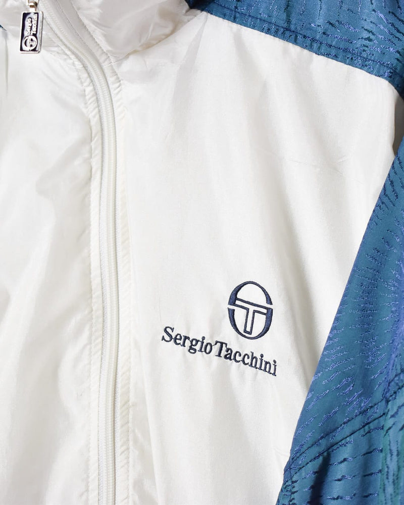 White Sergio Tacchini Windbreaker Jacket - Large