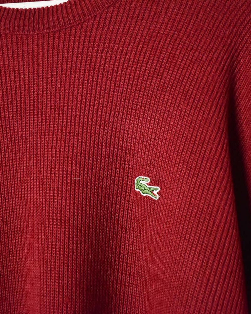 Red Chemise Lacoste Knitted Sweatshirt - Large