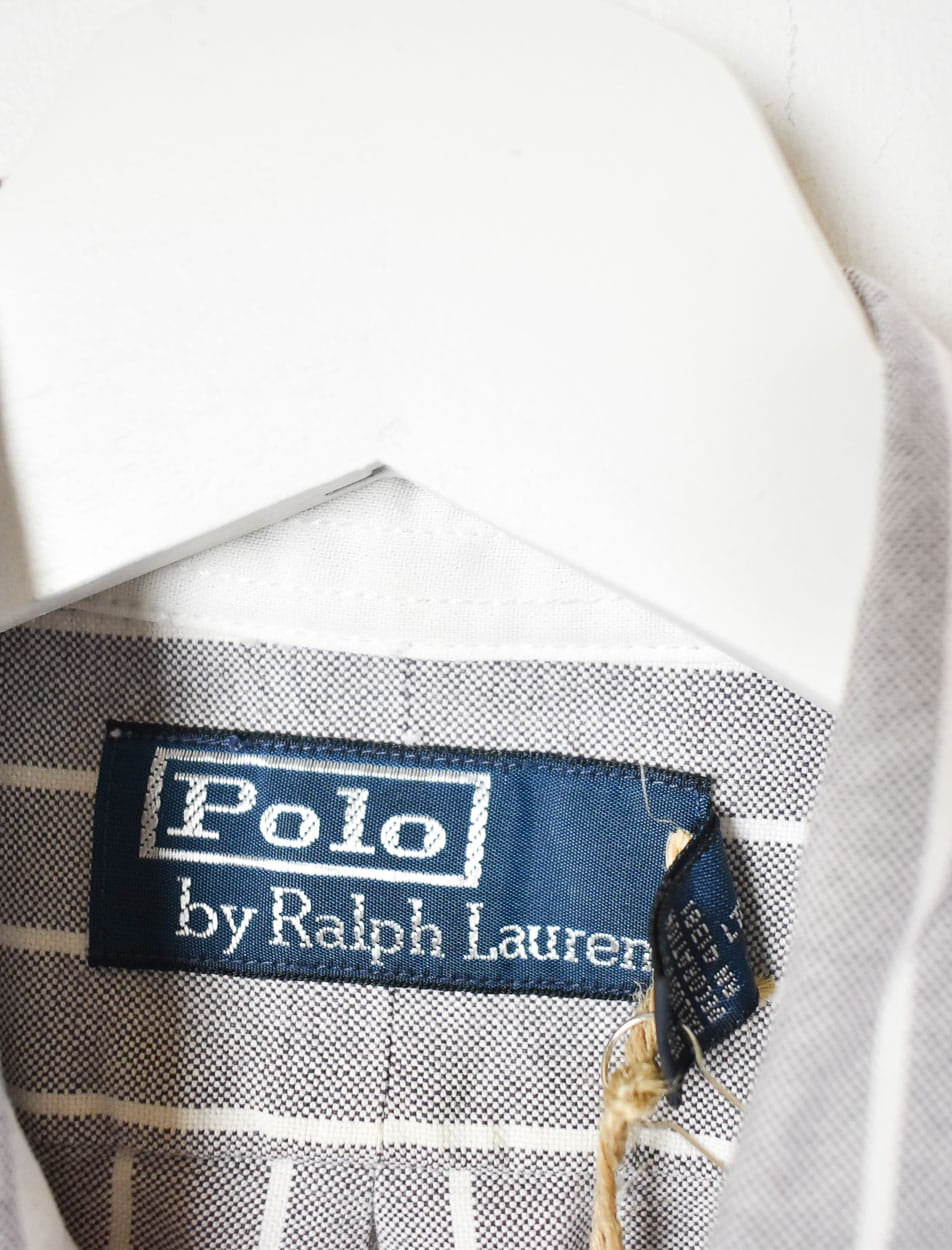 Stone Polo Ralph Lauren Striped Shirt - Small