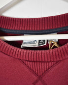 Maroon Puma Sweatshirt - X-Large