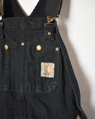 Black Carhartt Distressed Double Knee Dungarees - W34 L28