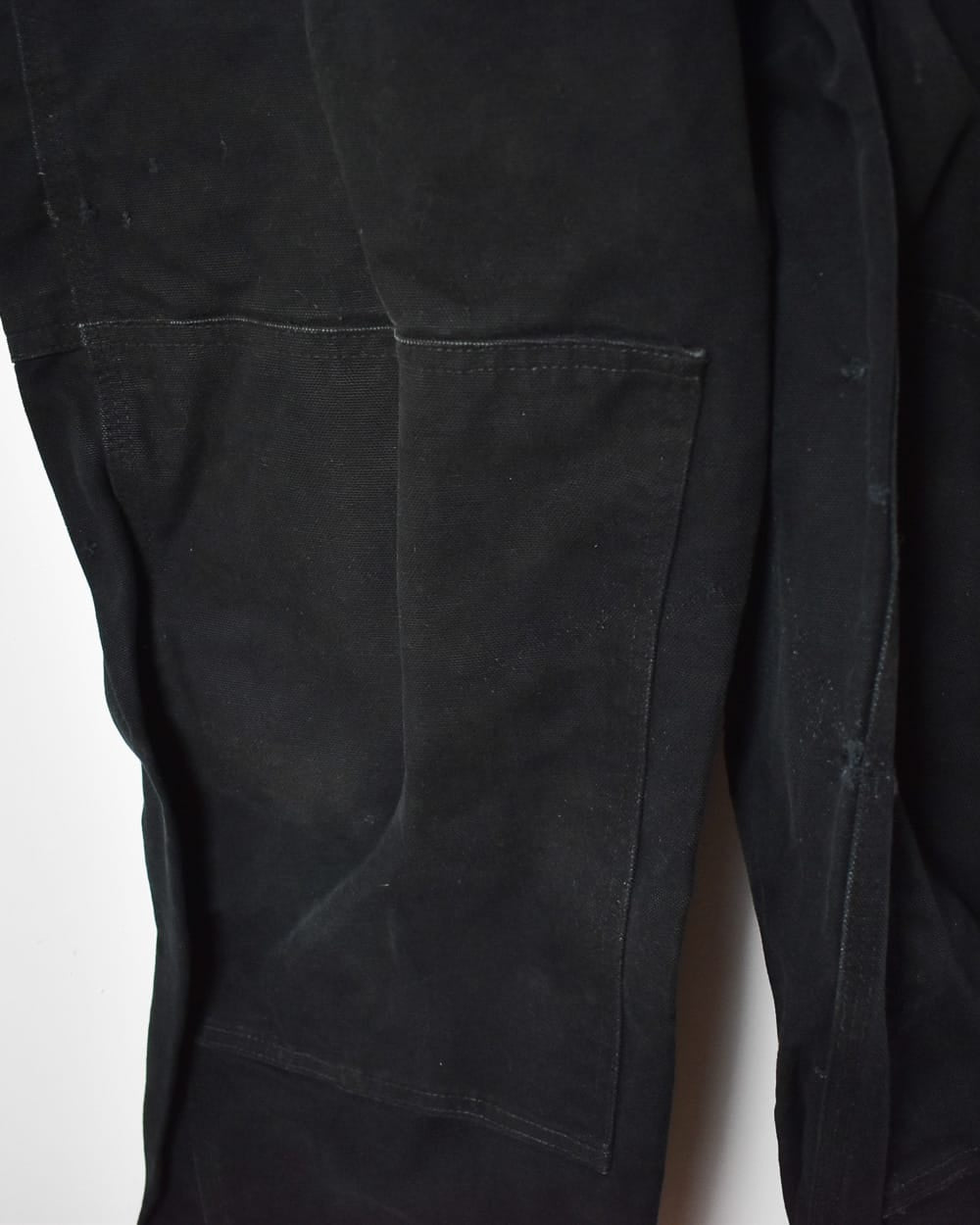 Vintage 90s Black Carhartt Distressed Double Knee Dungarees - W34 L28  Cotton – Domno Vintage