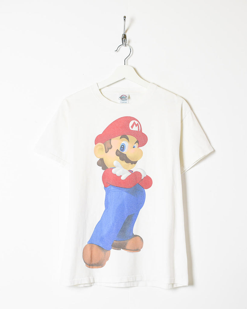 Vintage 00s Cotton White Super Mario T-Shirt - Medium– Domno Vintage