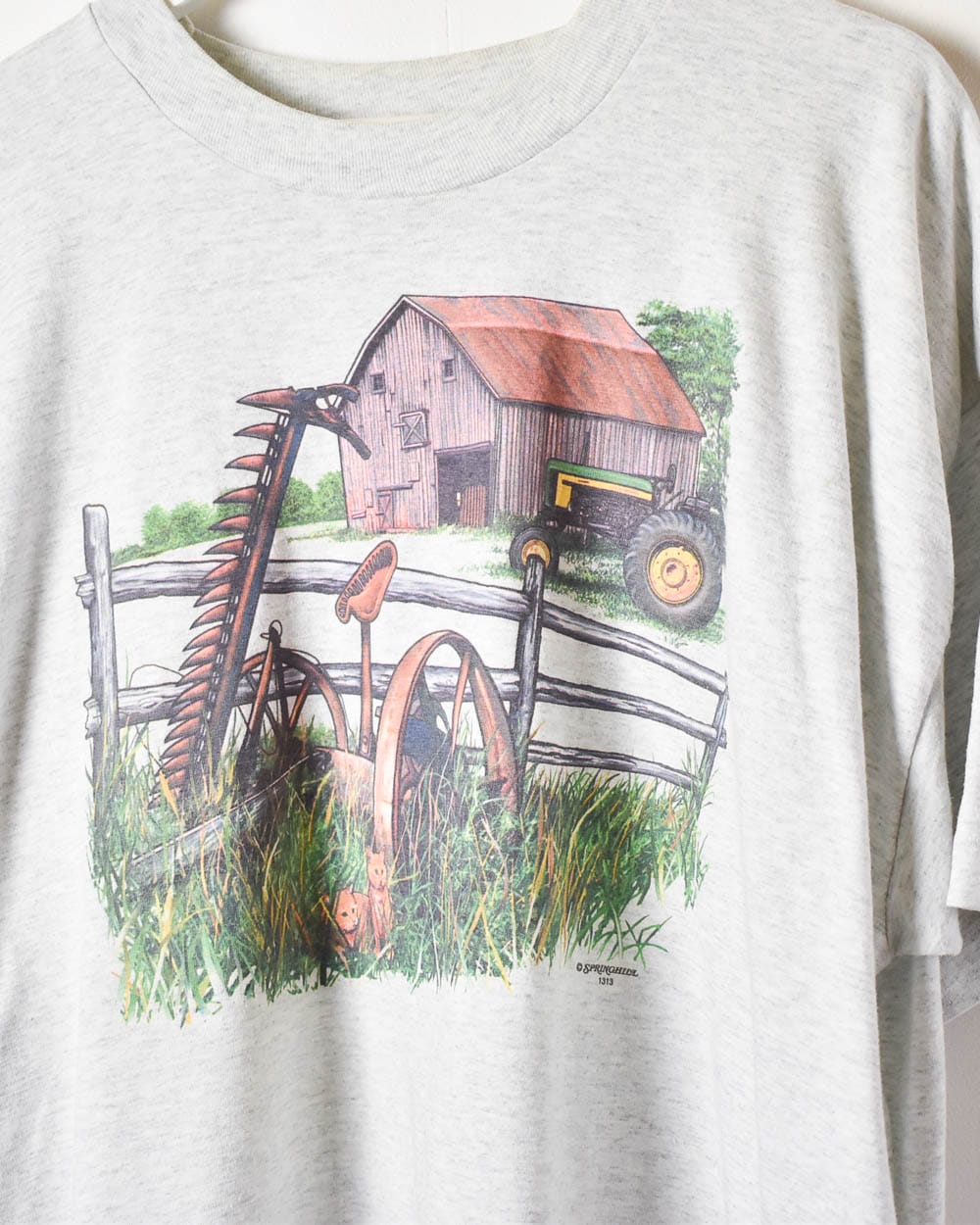 Vintage 90s Fishing Hunting CAMPS Nature SINGLE STITCH-WHITE T Shirt XXL