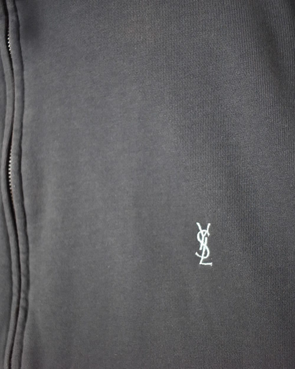 Navy Yves Saint Laurent Zip-Through Sweatshirt - XX-Large