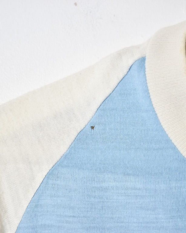 Blue Elvis The King Of Rock And Roll 70s Single Stitch T-Shirt - Medium