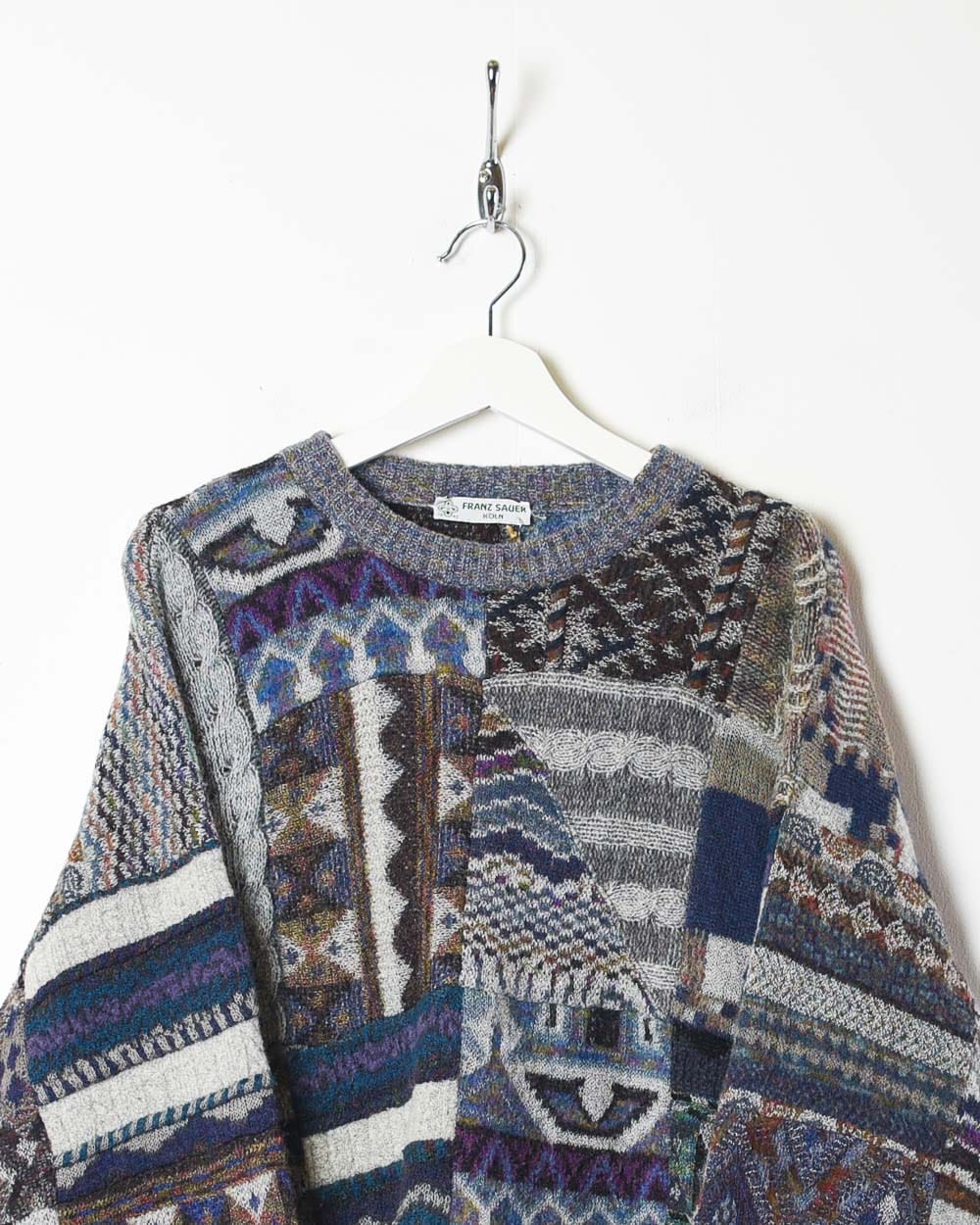 Multi Franz Sauer Patterned Knitted Sweatshirt - Large