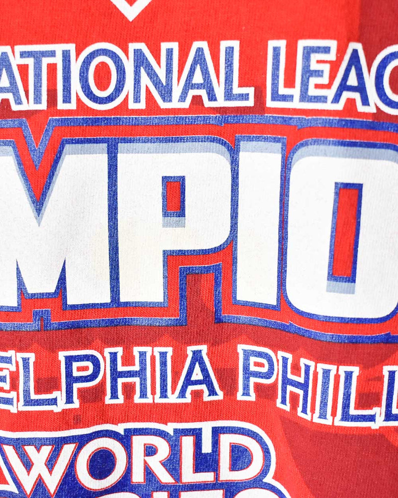 Vintage 00s Red MLB Authentics Philadelphia Phillies 2009 National League  Champions T-Shirt - Large Cotton– Domno Vintage