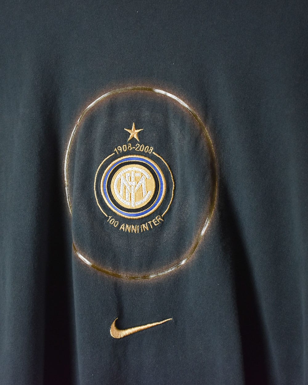 Black Nike Inter Milan 100th Anniversary T-Shirt - X-Small