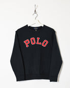 Black Ralph Lauren Women's Polo Sweatshirt - Large 