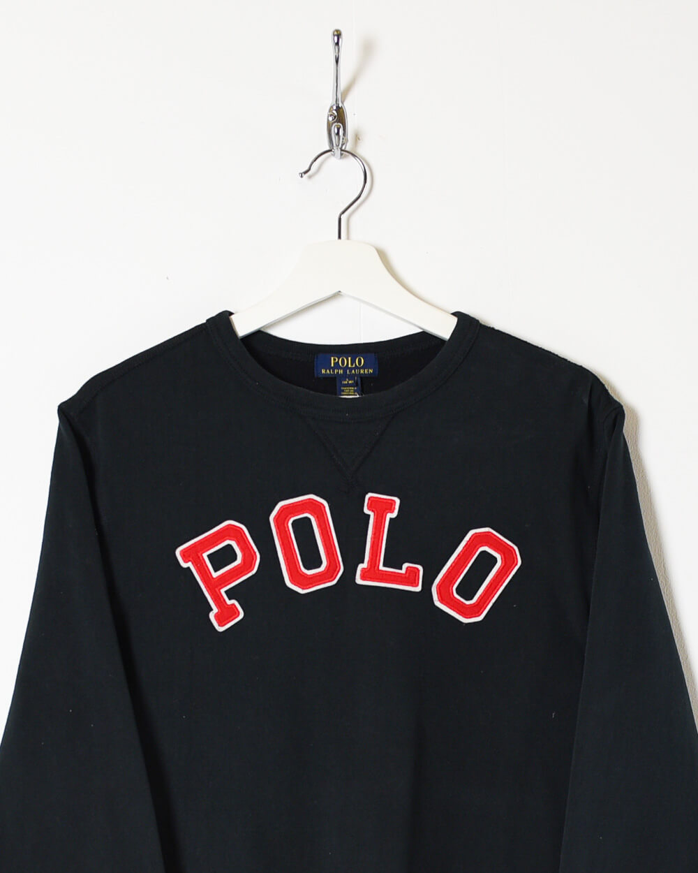 Black Ralph Lauren Women's Polo Sweatshirt - Large 