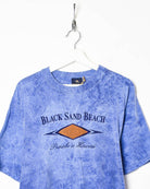 Blue Yesterdays Black Sand Beach Hawaii Washed T-Shirt - X-Large