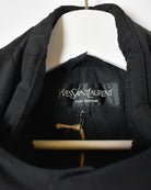 Black Yves Saint Laurent Hooded Parka Jacket - Large