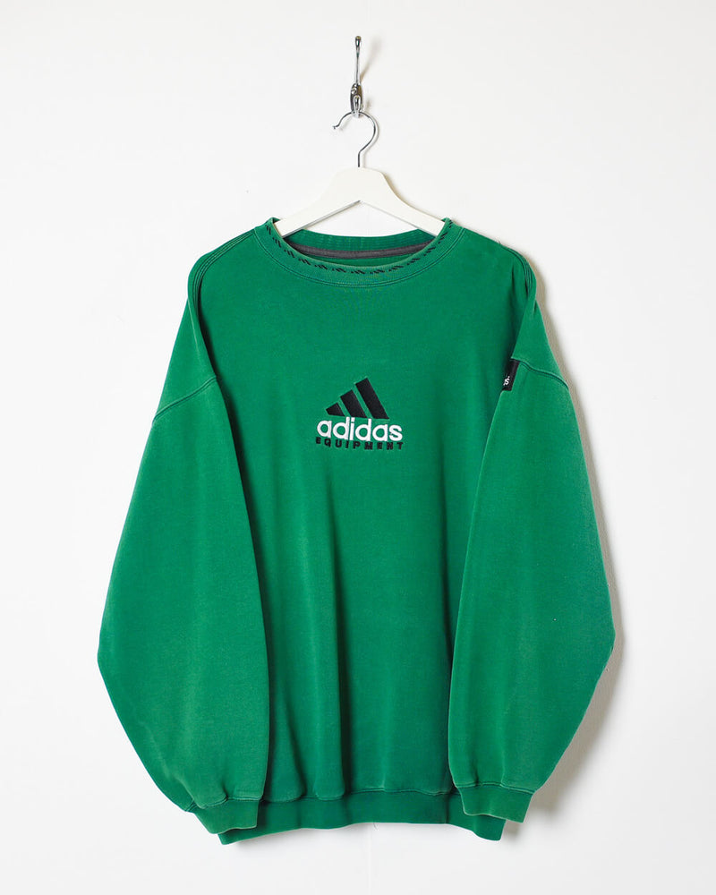 Escuchando Dictar Ten cuidado Vintage 90s Green Adidas Equipment Sweatshirt - Large Cotton– Domno Vintage