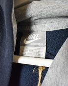 Navy Nike Striped Hoodie - Large
