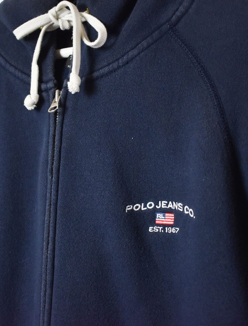 Navy Polo Jeans Co Ralph Lauren Zip-Through Hoodie - Large