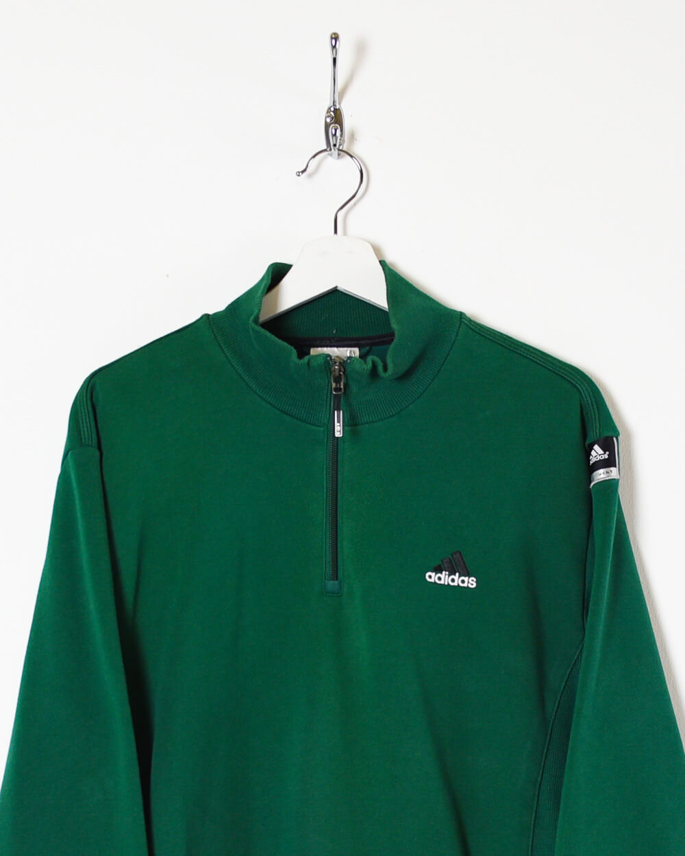 Green Adidas Equipment 1/4 Zip Sweatshirt - Large