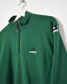 Green Adidas Equipment 1/4 Zip Sweatshirt - Large