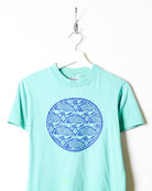 BabyBlue Aztec Print Single Stitch T-Shirt - X-Small Women's