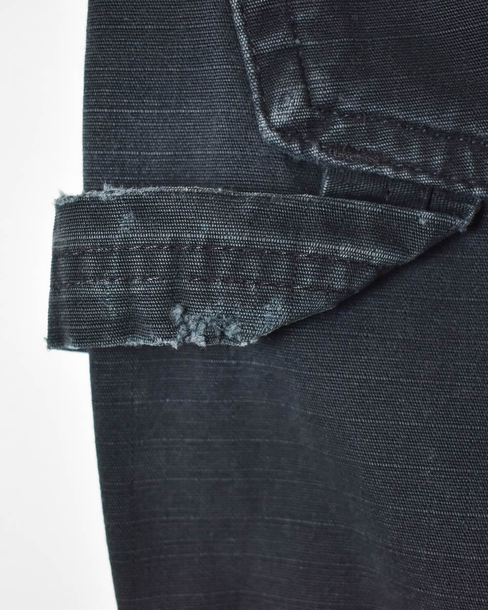 Black Carhartt Distressed Double Knee Cargo Jeans - W32 L31