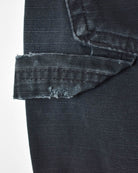 Black Carhartt Distressed Double Knee Cargo Jeans - W32 L31